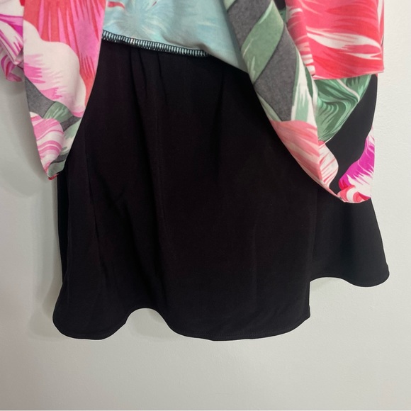 NWOT Sonnet Shores Floral Black One Piece Swimsuit Bathing Suit . WORN ONCE!!!! - Picture 4 of 15